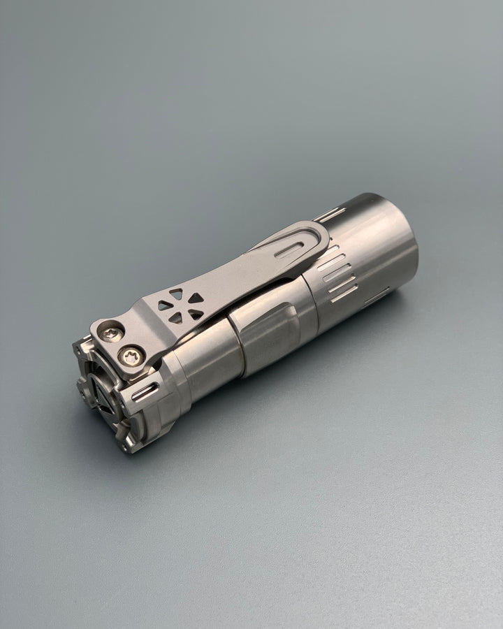 ReyLight Rook Raw Titanium Flashlight – Onibai