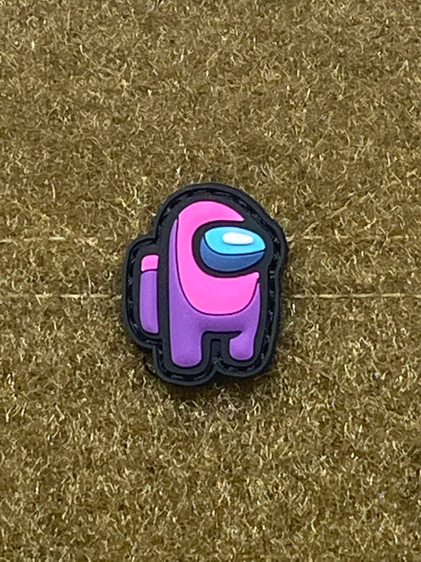 Little Spaceman PVC Cat Eye Morale Patch Purple