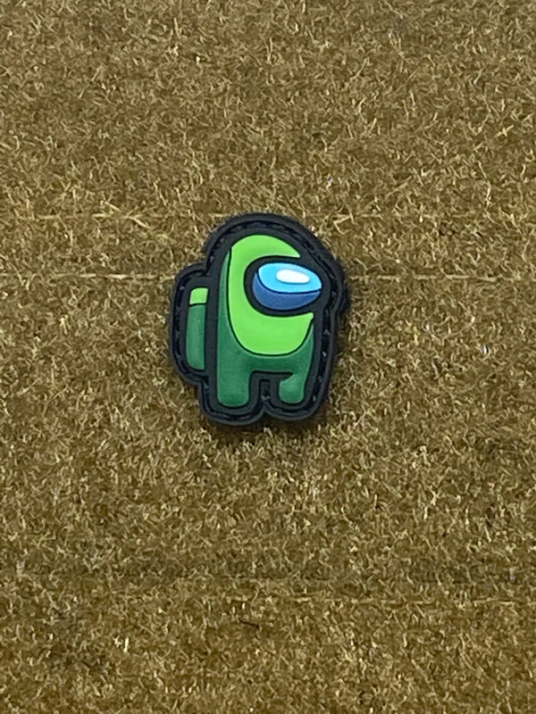 Little Spaceman PVC Cat Eye Morale Patch Green