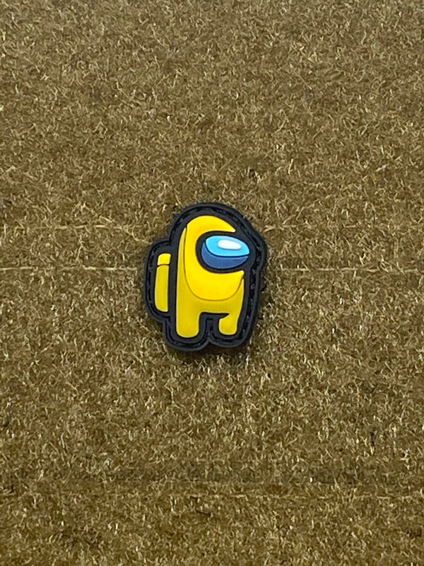 Little Spaceman PVC Cat Eye Morale Patch Yellow