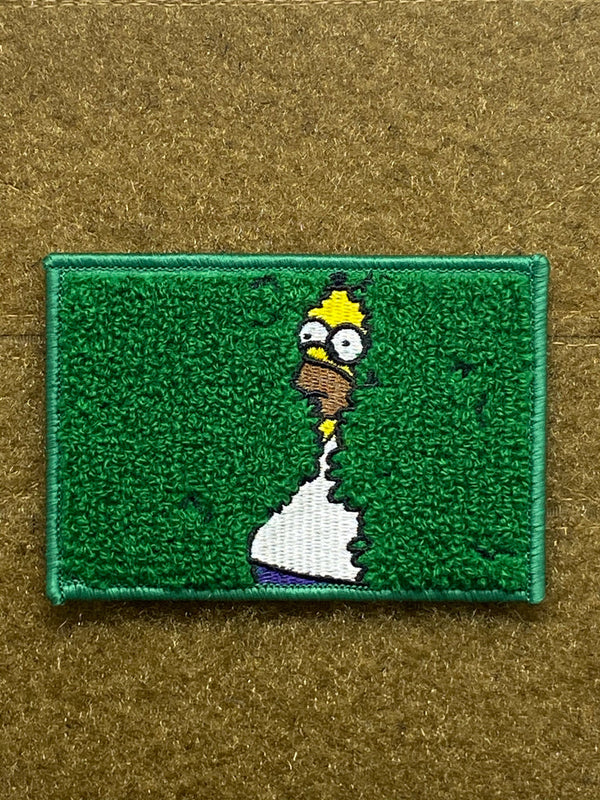 Homer Into The Bushes Morale Patch