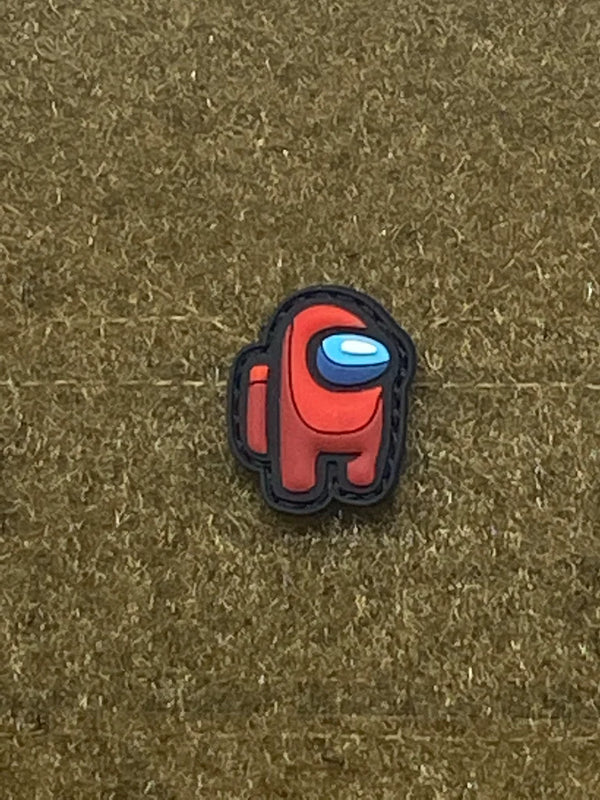 Little Spaceman PVC Cat Eye Morale Patch Red