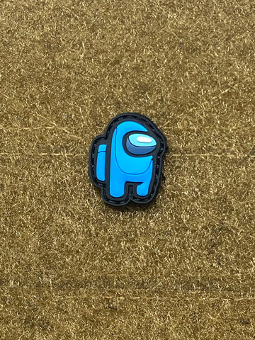 Little Spaceman PVC Cat Eye Morale Patch Blue